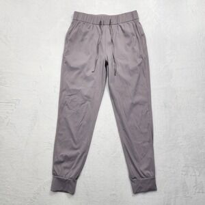 AJISAI Pants Womens S Gray Jogger Elastic Waist Drawstring Pockets Yoga Athletic